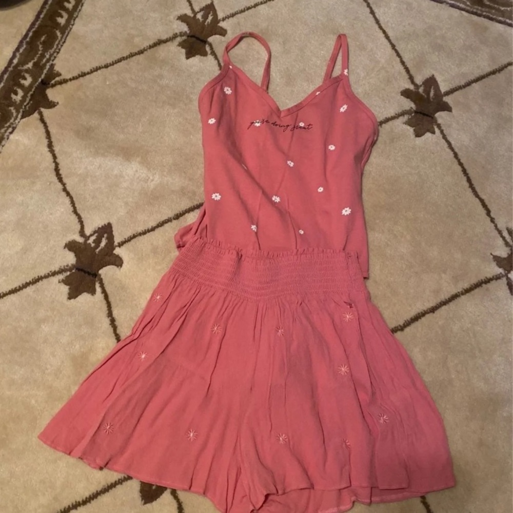 Pink Victoria secret matching set